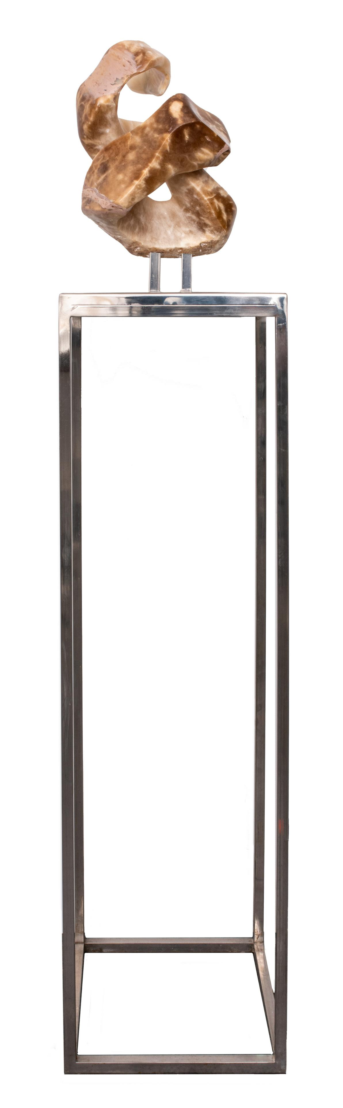 Mid-Century Modern Abstract Carved Stone Sculpture (1 of 12)