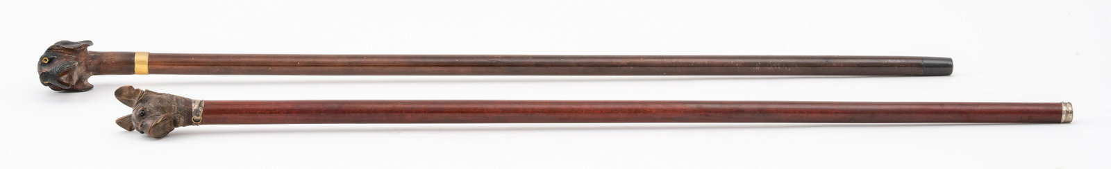 Carved Dog Head Handle Walking Sticks, 2 (1 of 5)