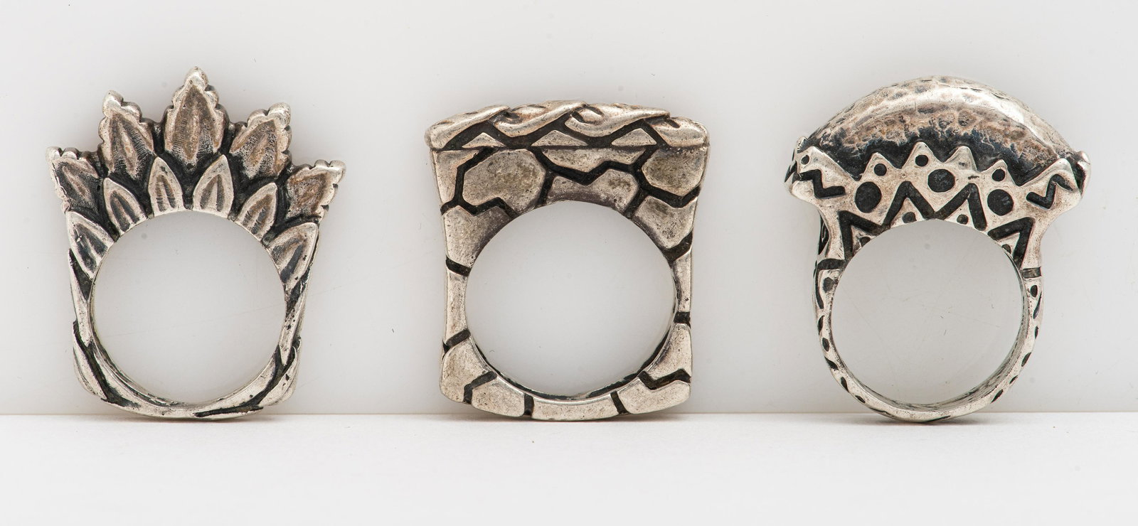 Dian Malouf "DLM" Designer Silver Ring Collection3 (1 of 8)