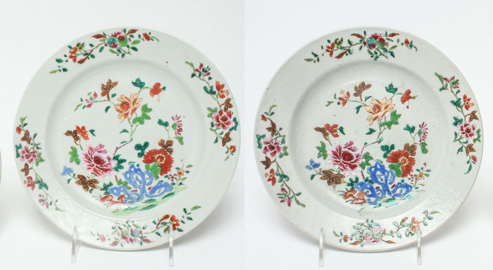 Chinese Antique Famille Rose Porcelain Plates, 2 (1 of 6)