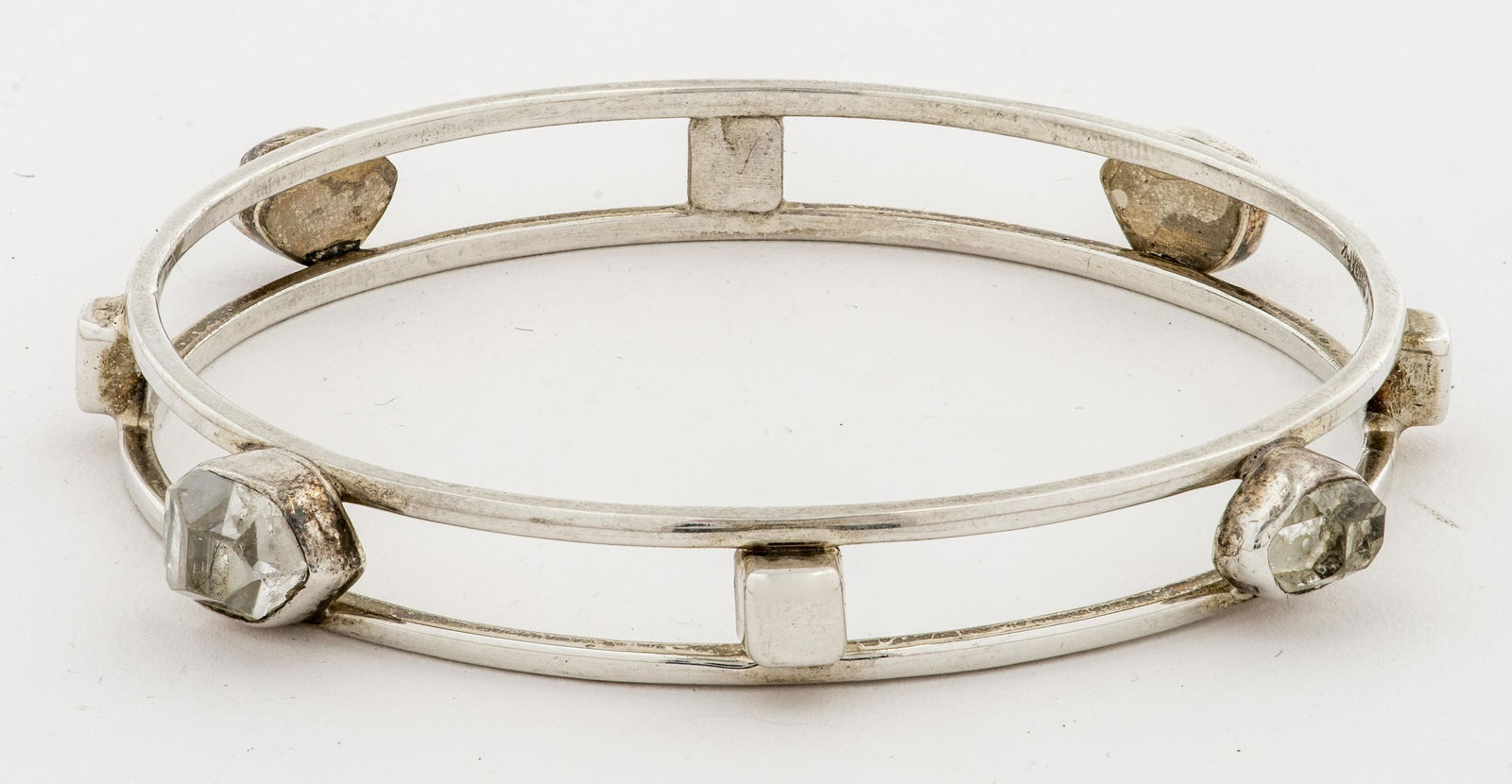 Lilly Barrack Silver Rock Crystal Quartz Bracelet (1 of 10)