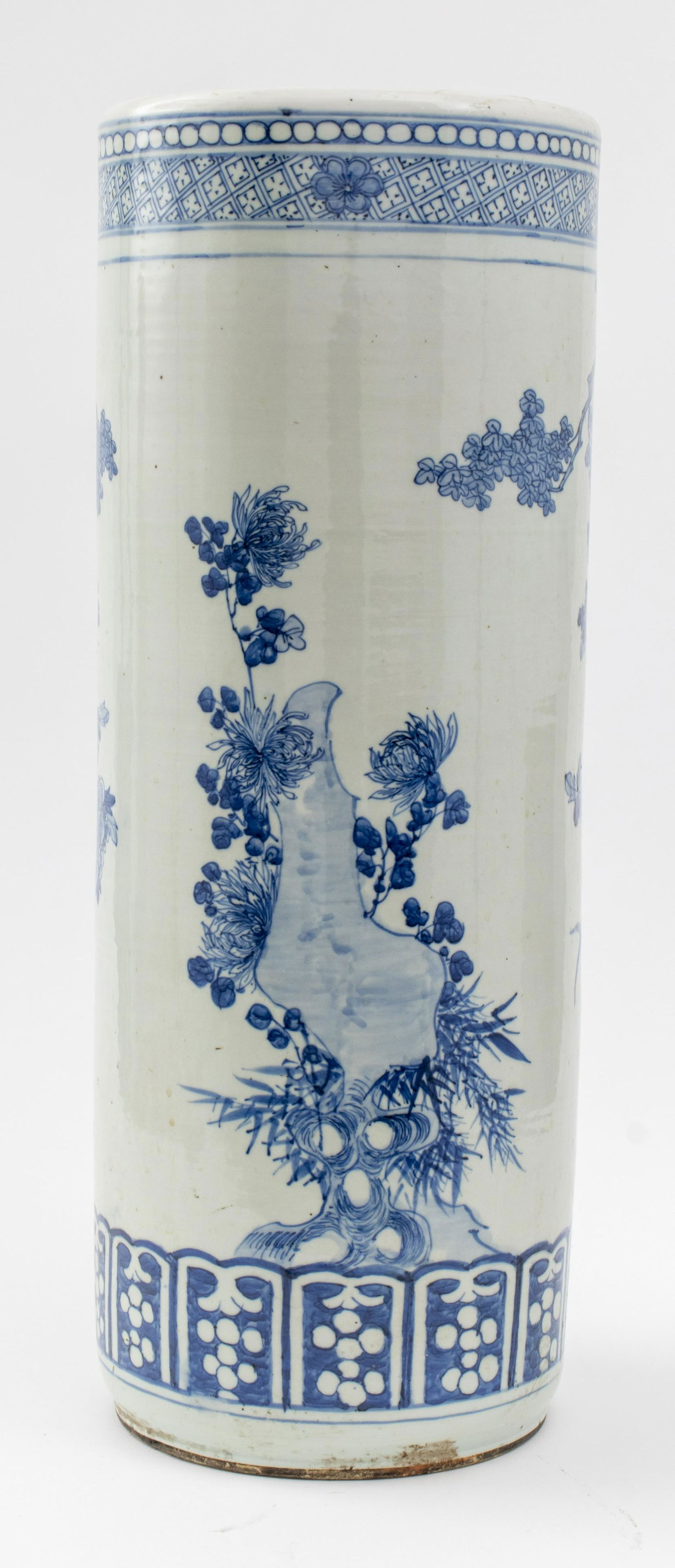 Chinese Blue and White Porcelain Umbrella Stand (1 of 11)