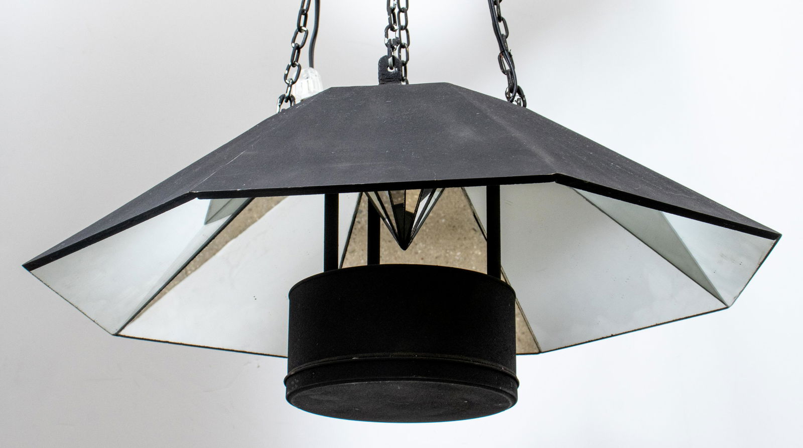 Mid-Century Octagonal Mirrored Pendant Light (1 of 8)