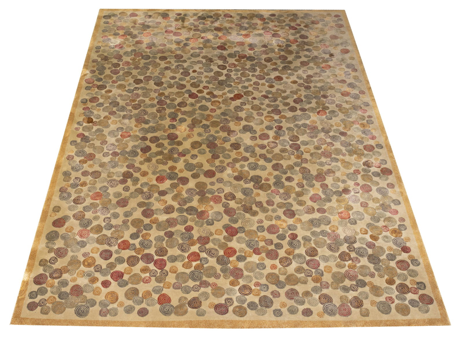 Modern Rug With Multicolored Swirl Design (1 of 6)