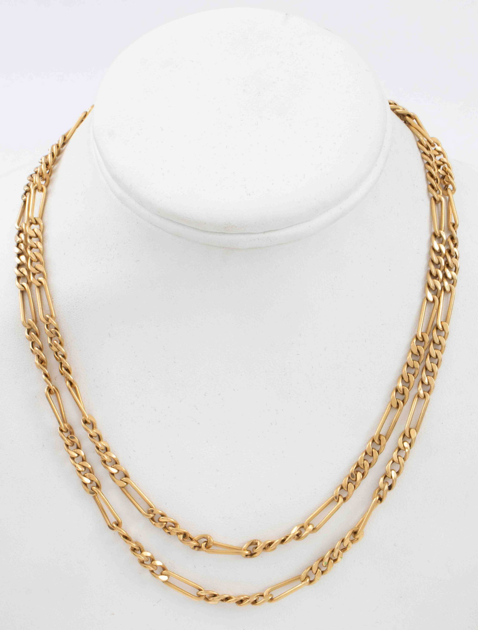 Vintage 18K Yellow Gold Figaro Chain Necklace (1 of 5)