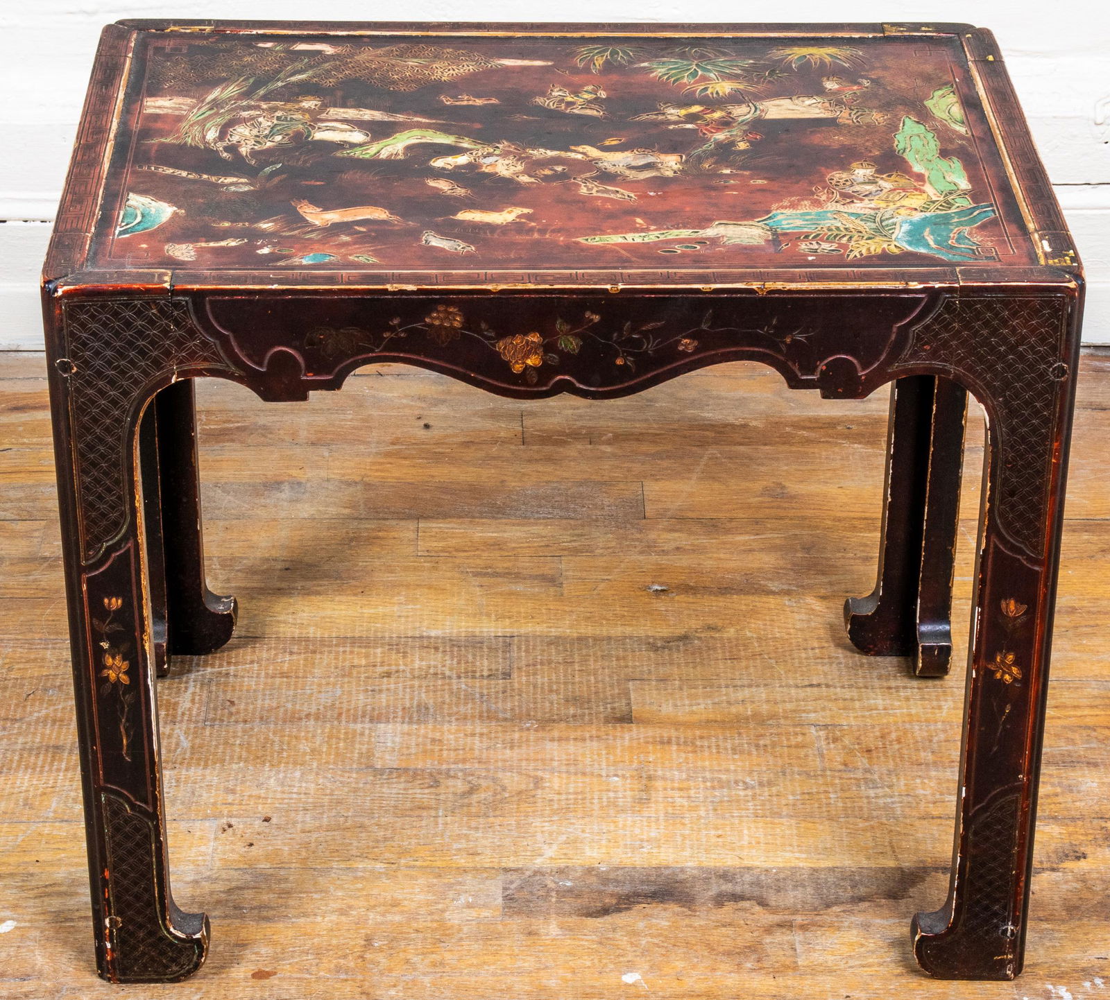 Chinese Polychrome Lacquered Side Table (1 of 10)