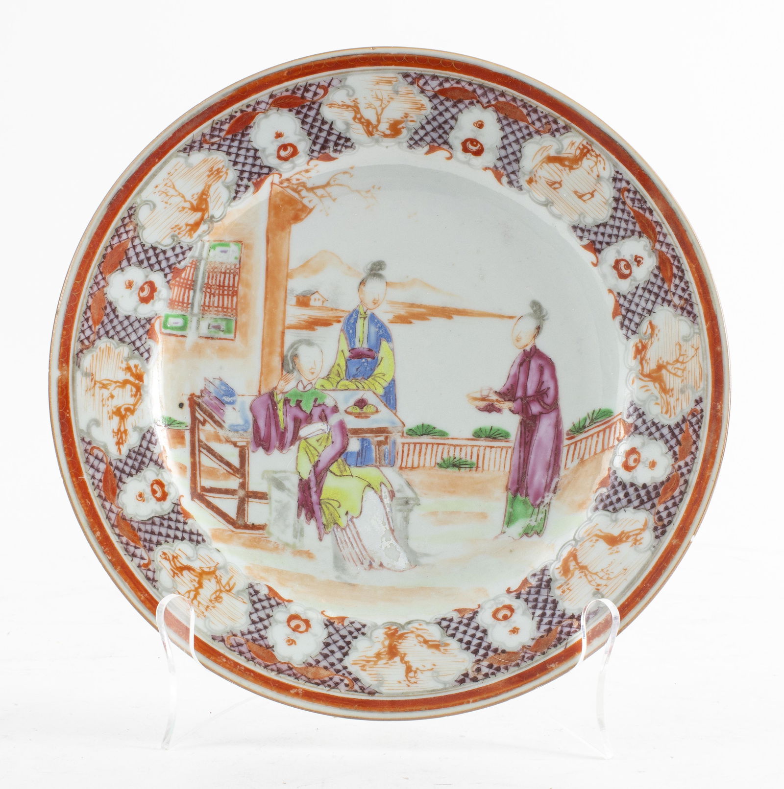 Chinese Export Porcelain Plate, 18th C. (1 of 5)