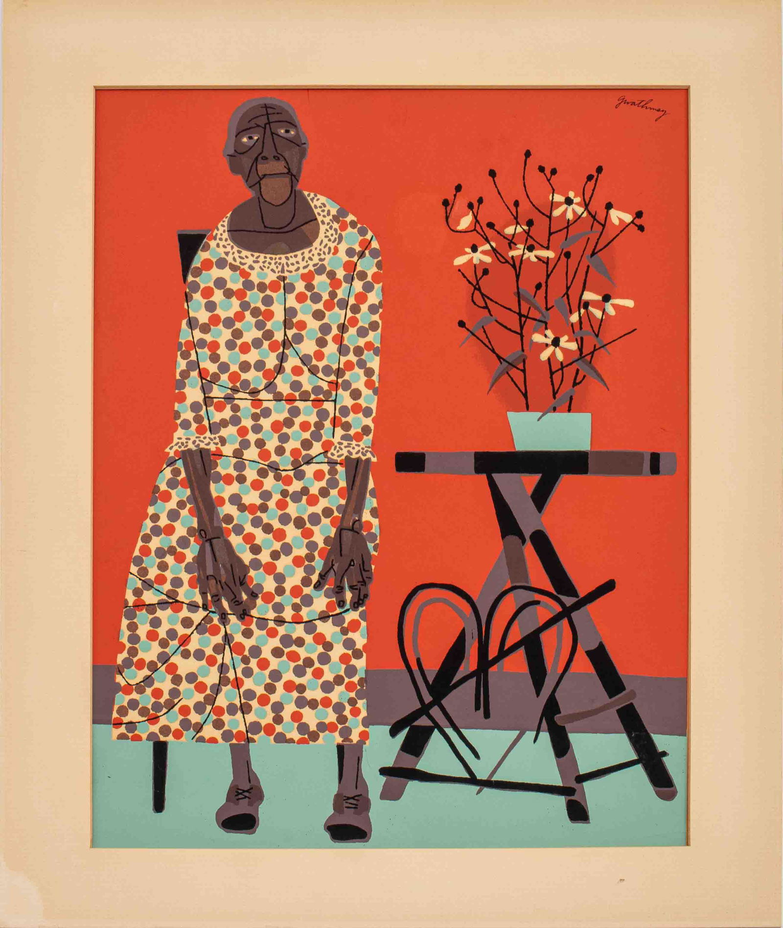 Robert Gwathmey "Farmer's Wife" Silkscreen (1 of 8)