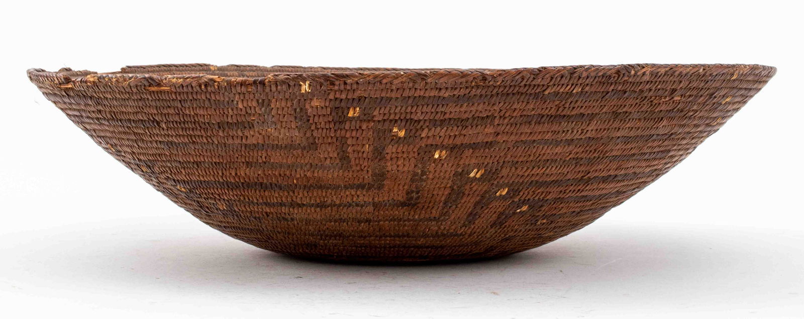 Native American Basket Bowl with Geometric Motif (1 of 5)