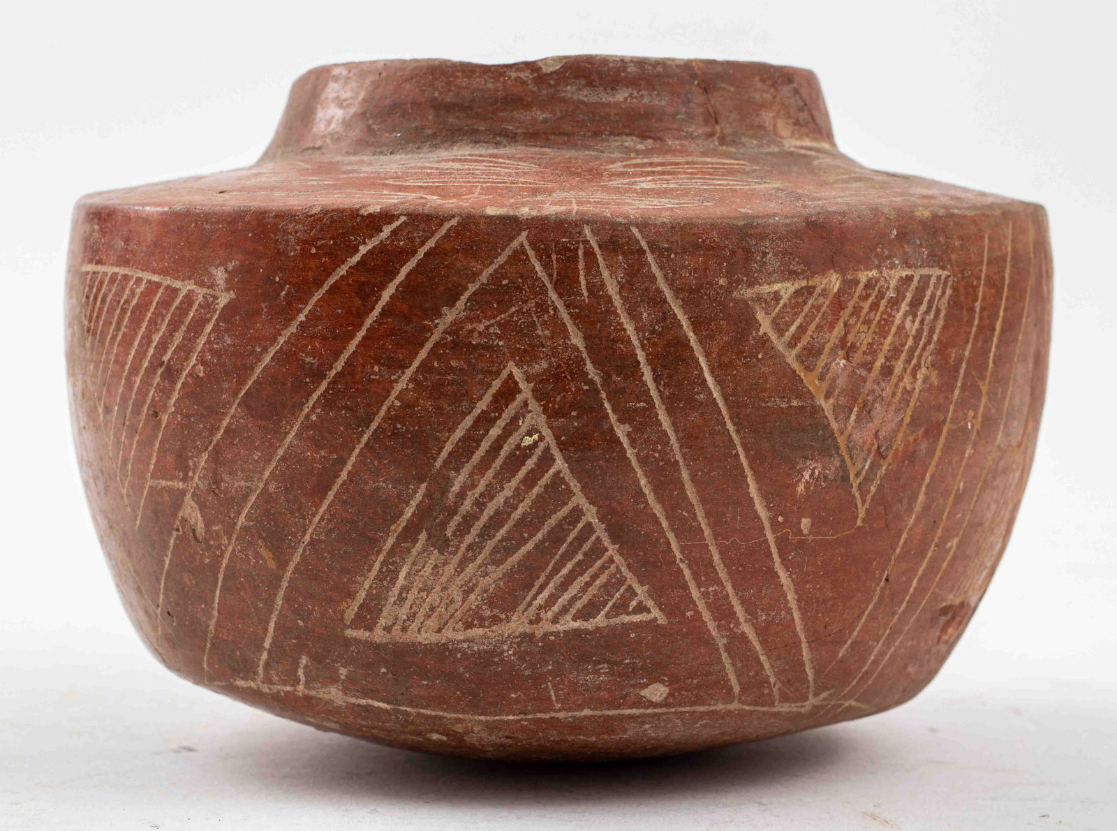 Pre-Columbian Incised Redware Bowl (1 of 6)