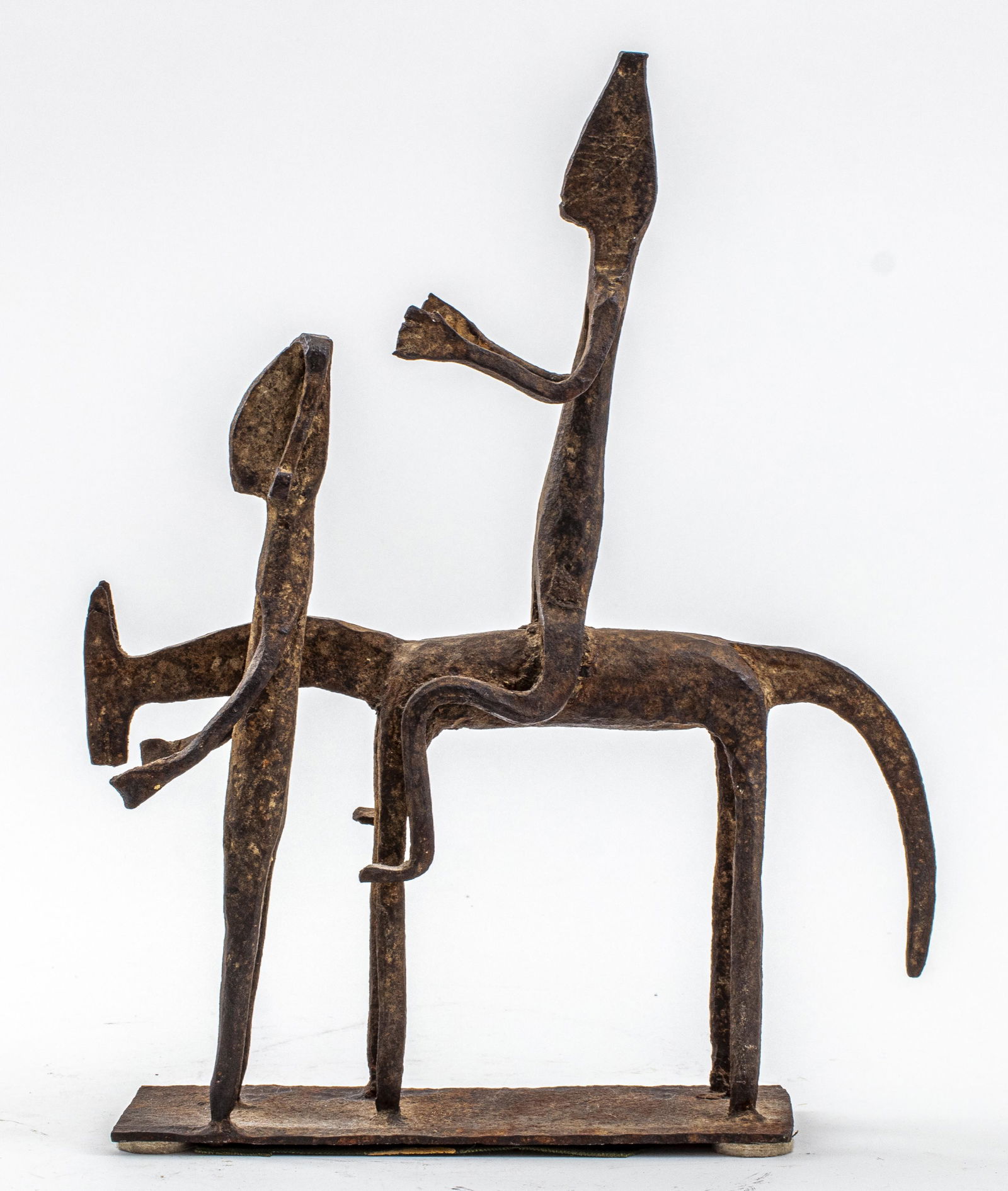 African Iron Sculpture of Two Figures and a Horse (1 of 9)