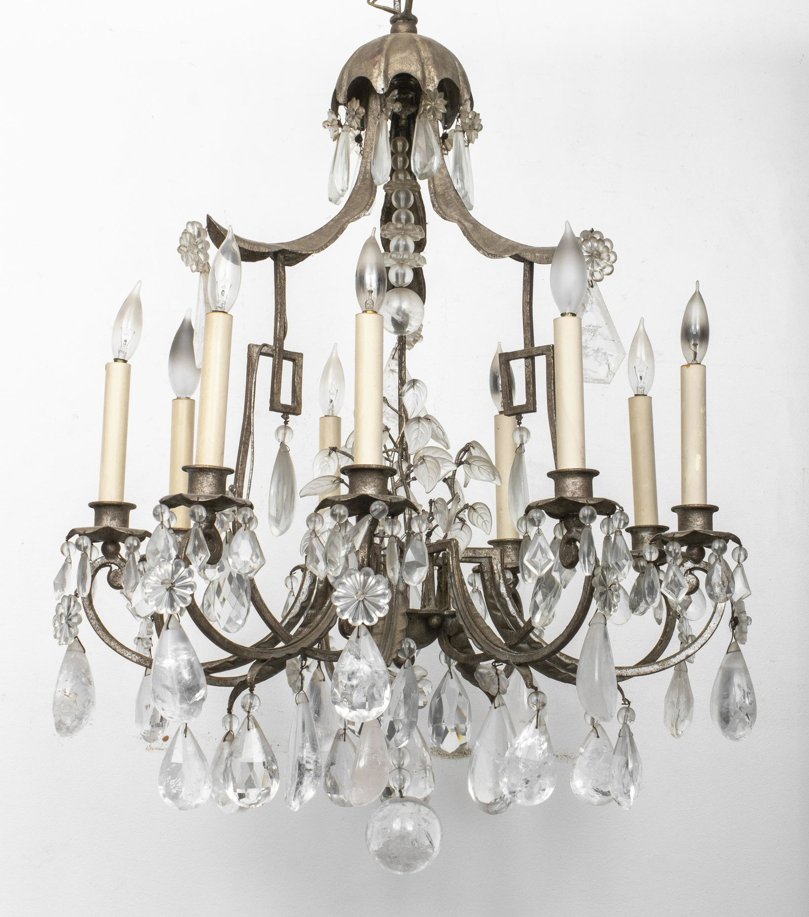 Chippendale Manner Pagoda Rock Crystal Chandelier (1 of 9)