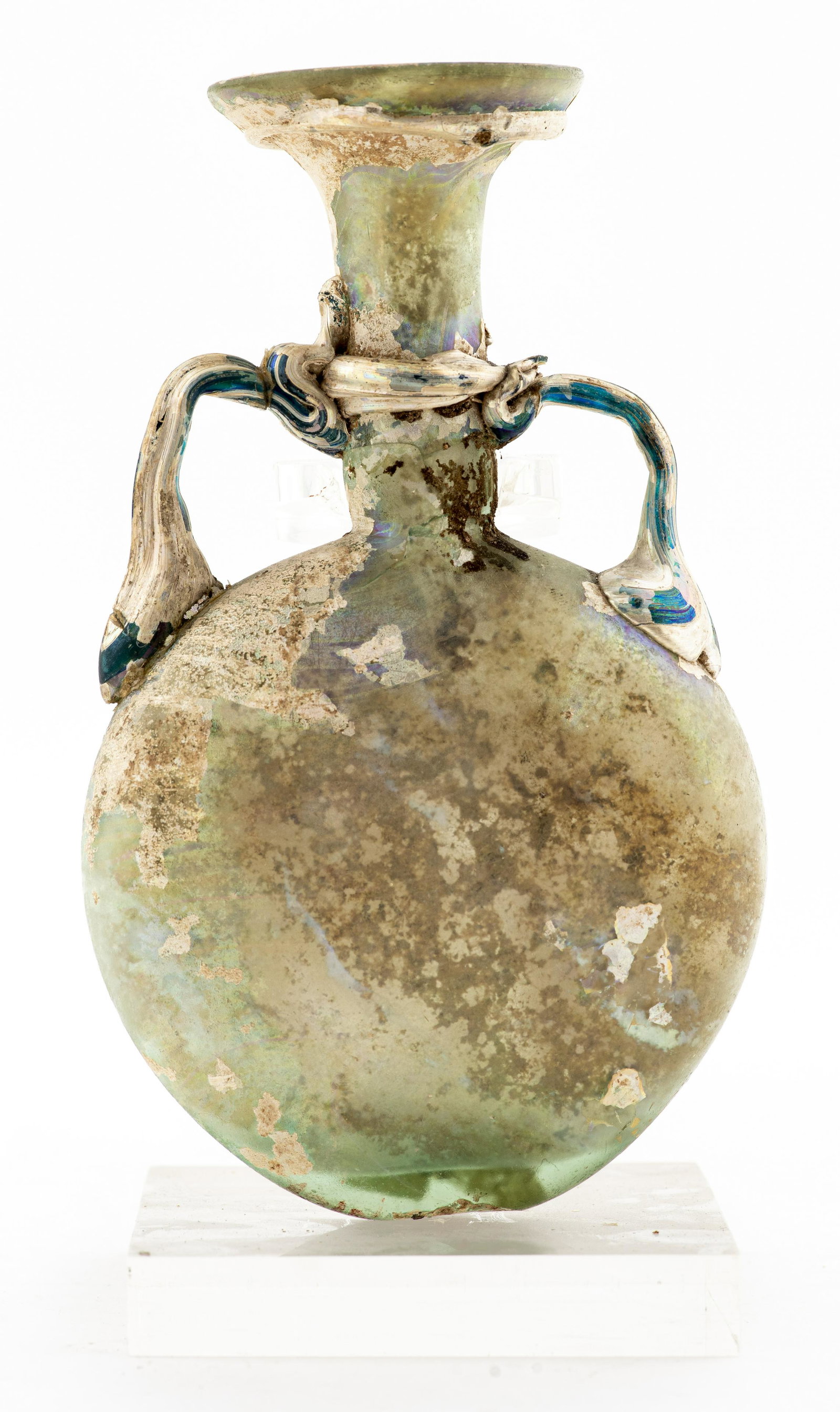 Ancient Roman Glass Moon or Pilgrim Flask (1 of 3)