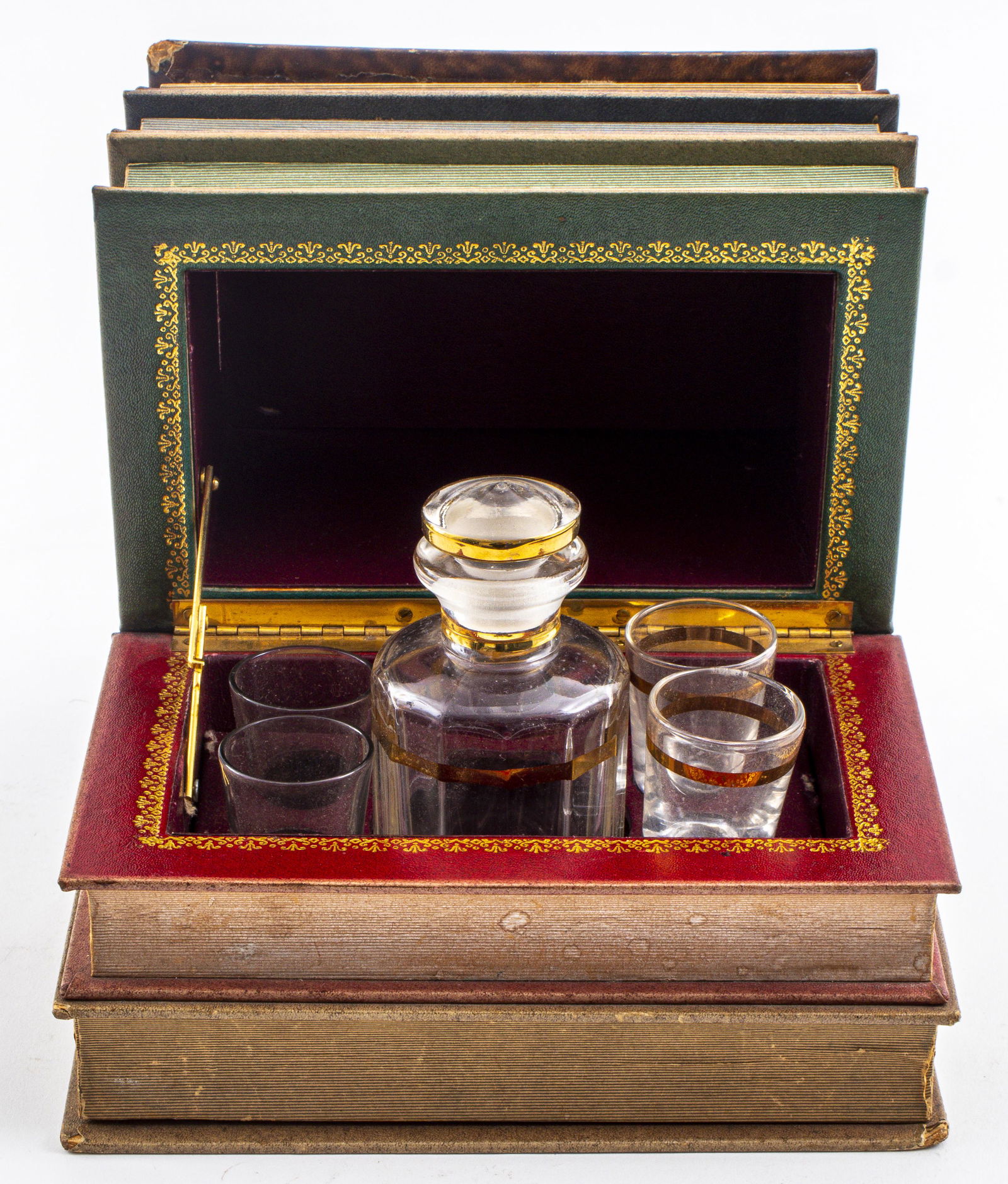 Secret Book Box Tantalus w/ Decanter Set (1 of 10)