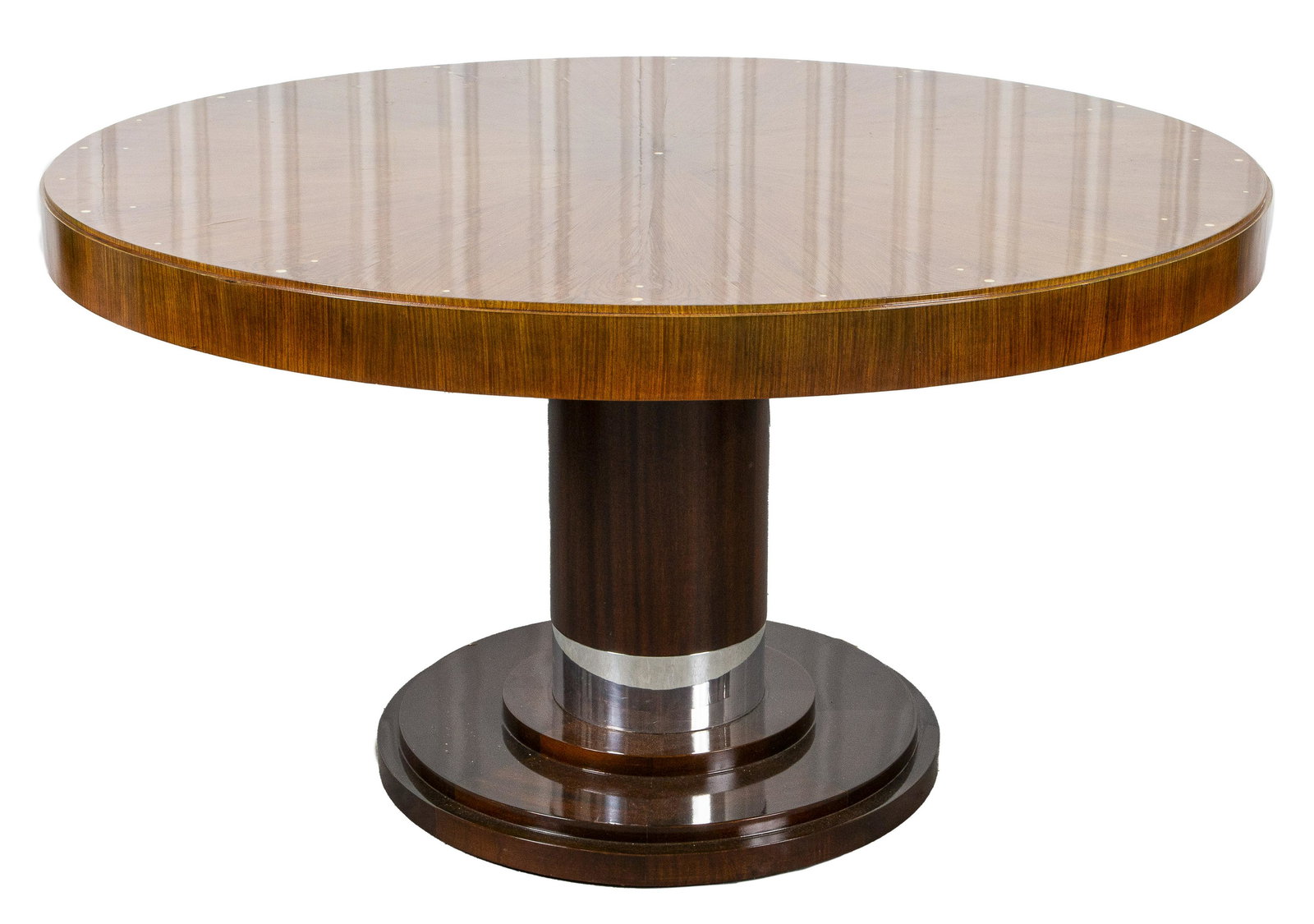 Art Deco Shell Inlaid Oak Dining Table (1 of 6)