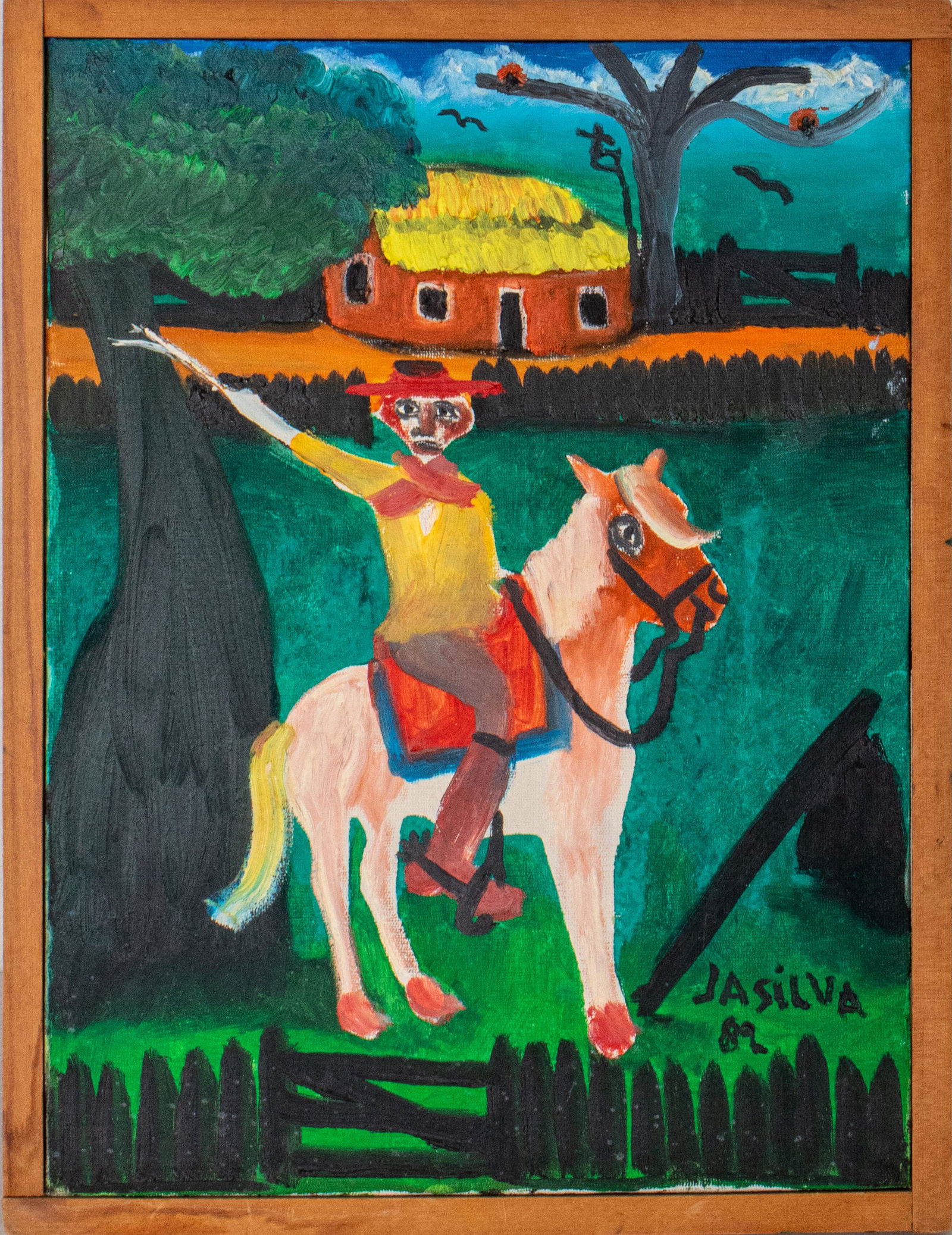 Jose Antonio da Silva Man on Horse Oil on Canvas (1 of 13)
