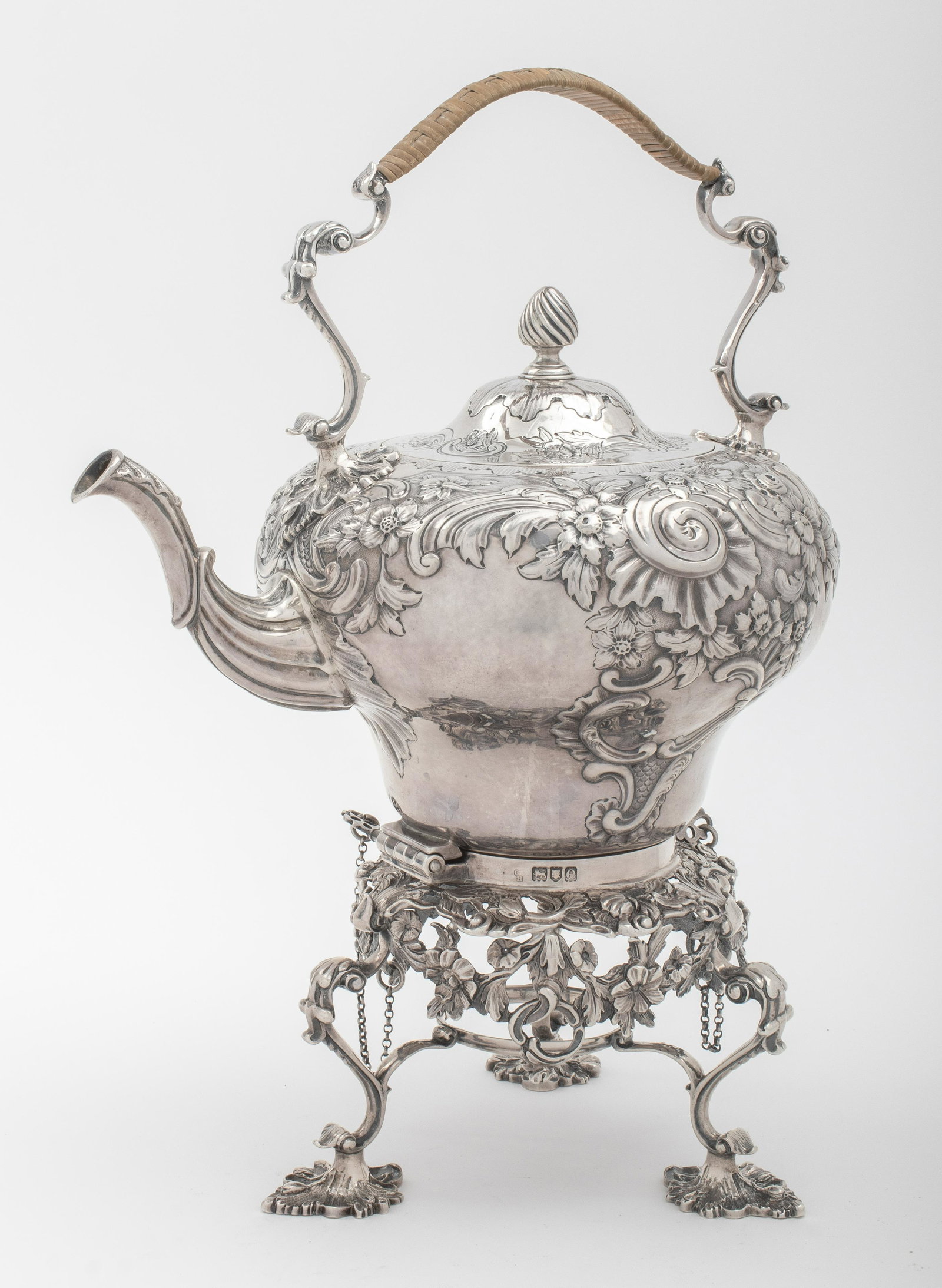 Victorian Sterling Silver Kettle on Stand (1 of 13)