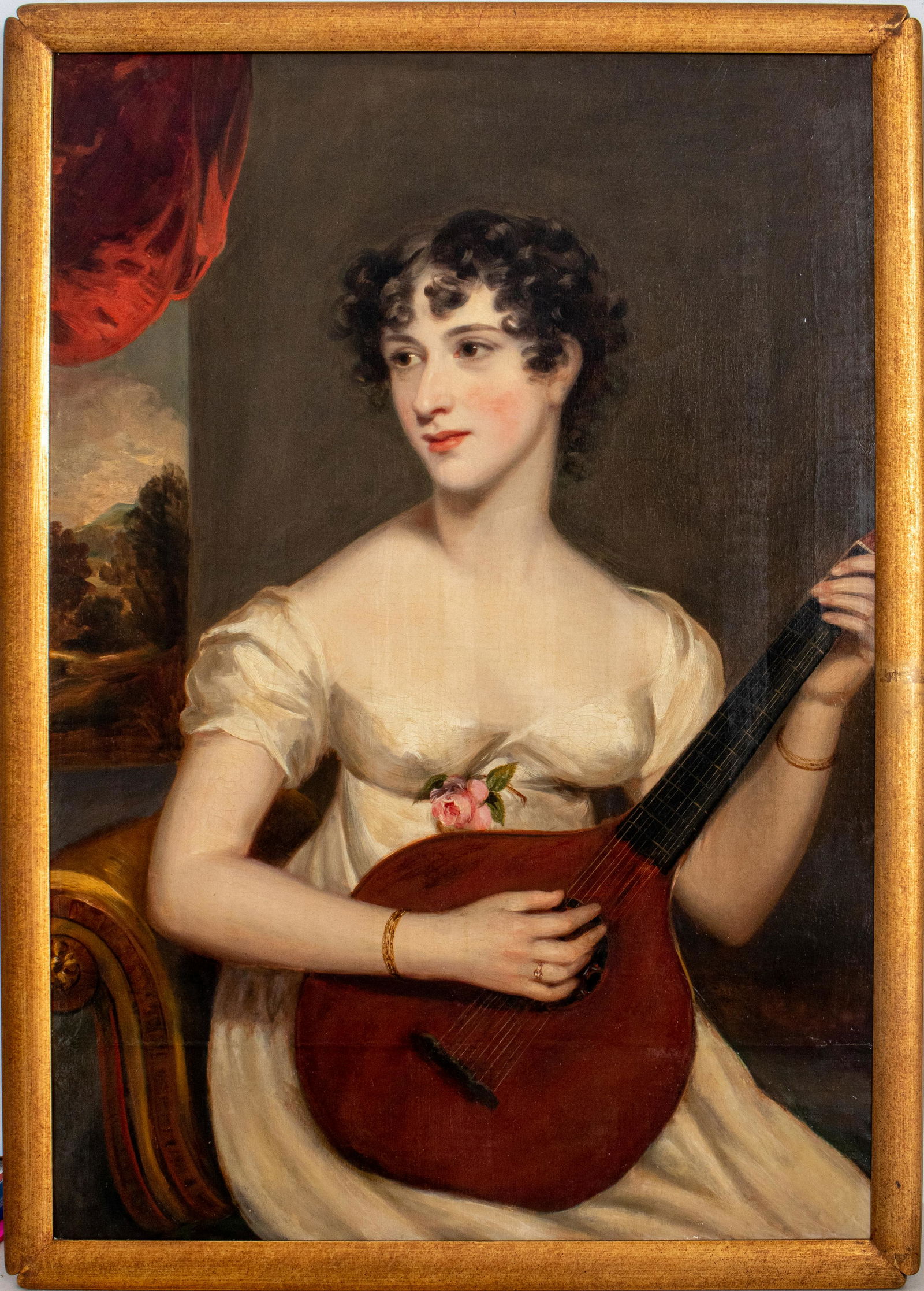 Portrait of a Lute Player, Oil on Canvas, 19th C. (1 of 11)