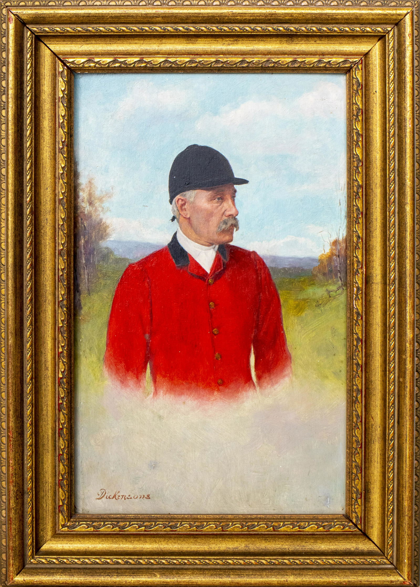 British School "Gentleman Hunter" Oil on Panel (1 of 7)