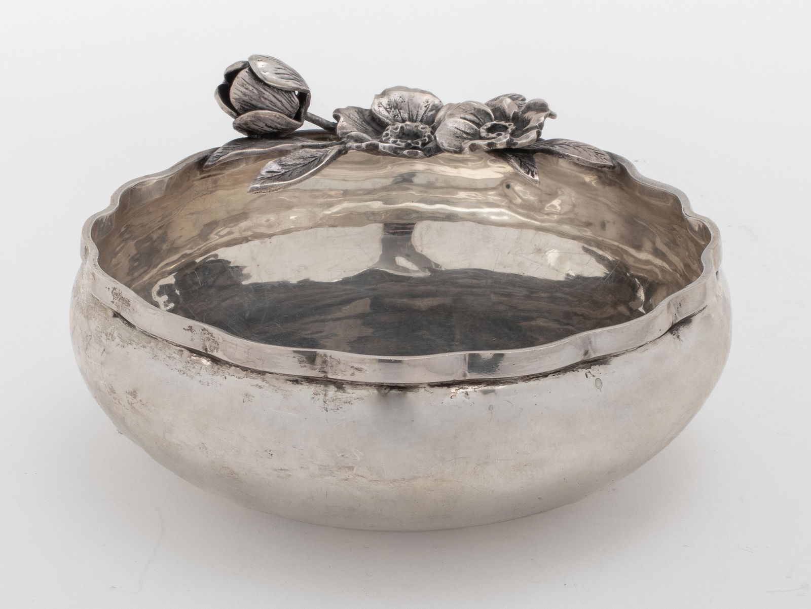 Turkish Silver Bowl With Flowers (1 of 6)