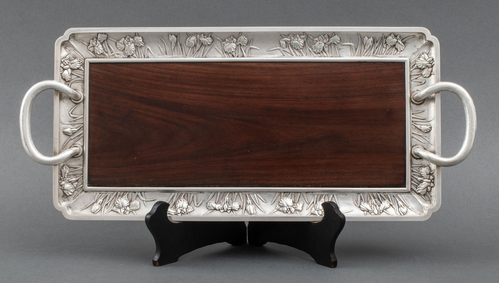Arthur & Bond, Yokohama, Silver & Wood Tray (1 of 8)