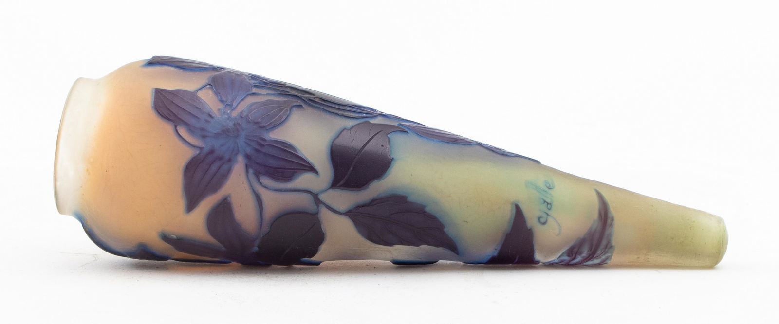 Galle Cobalt Blue Cameo Glass Vase (1 of 8)