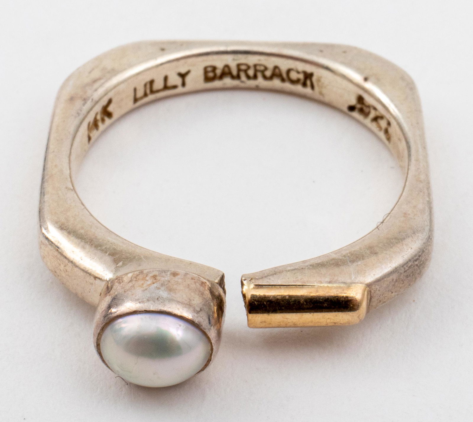 Lilly Barrack Silver & 14K Yellow Gold Pearl Ring (1 of 10)
