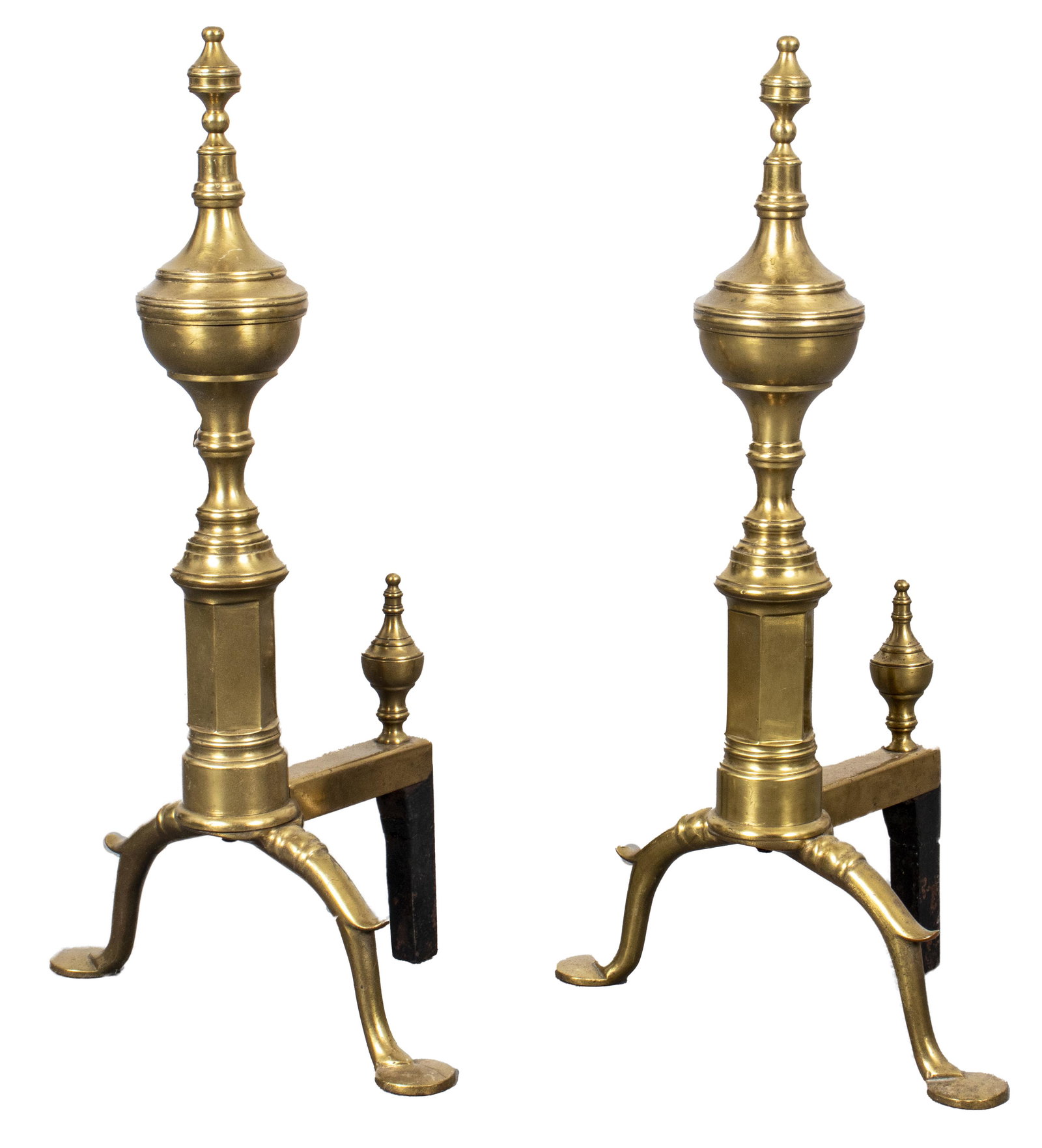 Brass Andirons, Pair (1 of 7)