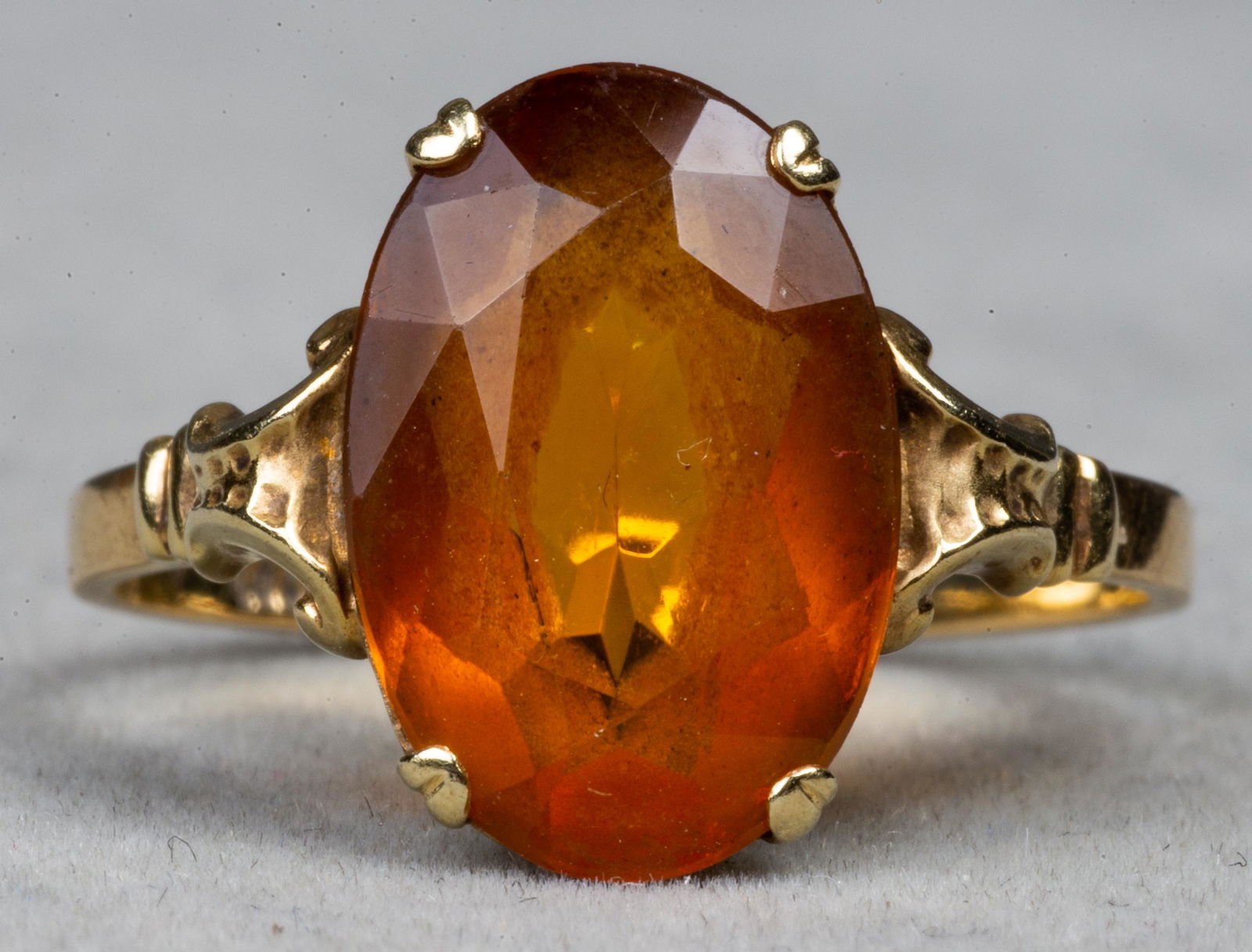 Edwardian 14K Yellow Gold Citrine Ring (1 of 4)