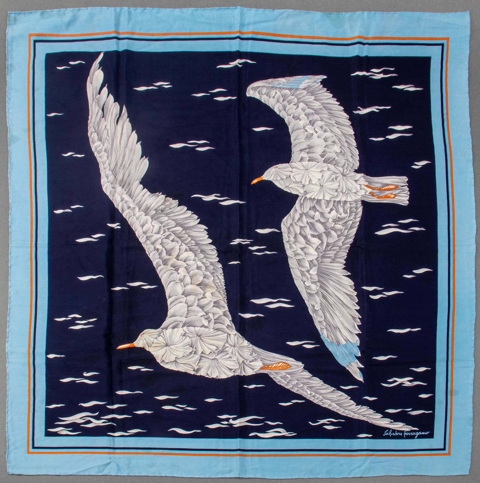 Salvatore Ferragamo Birds in Flight Silk Scarf (1 of 10)