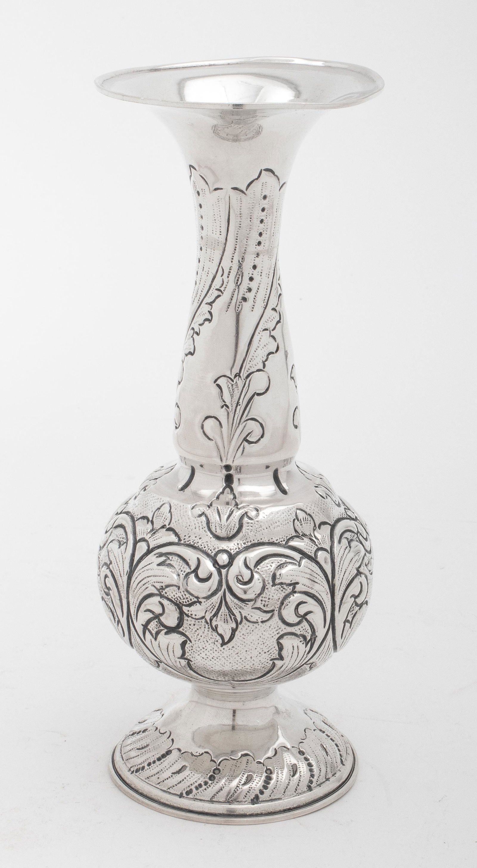 Turkish Silver Repousse Bud Vase (1 of 7)