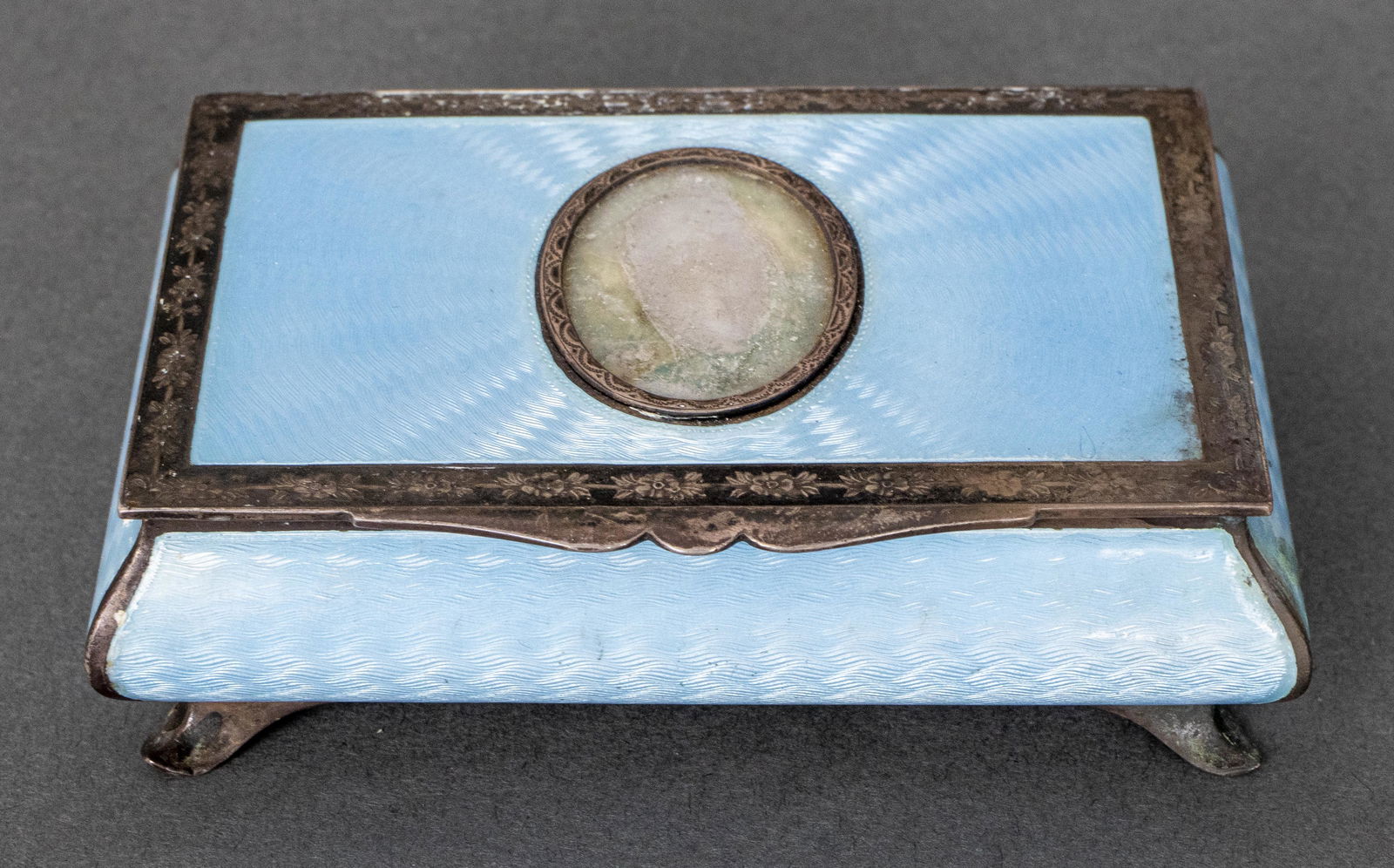 Antique Guilloche Enamel Dresser Box (1 of 3)
