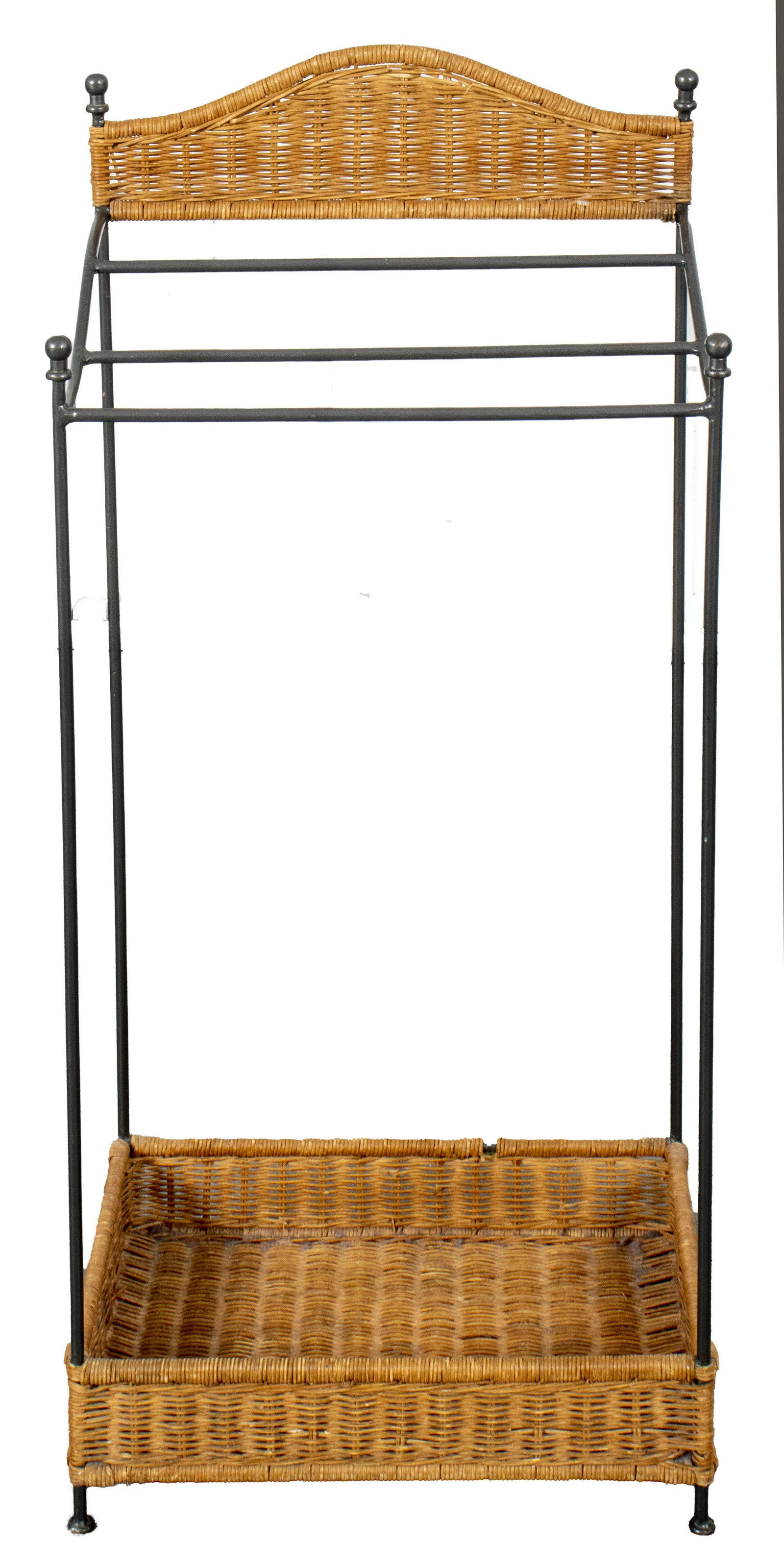 Victorian Style Wicker and Wrought-metal Cane Rack (1 of 10)