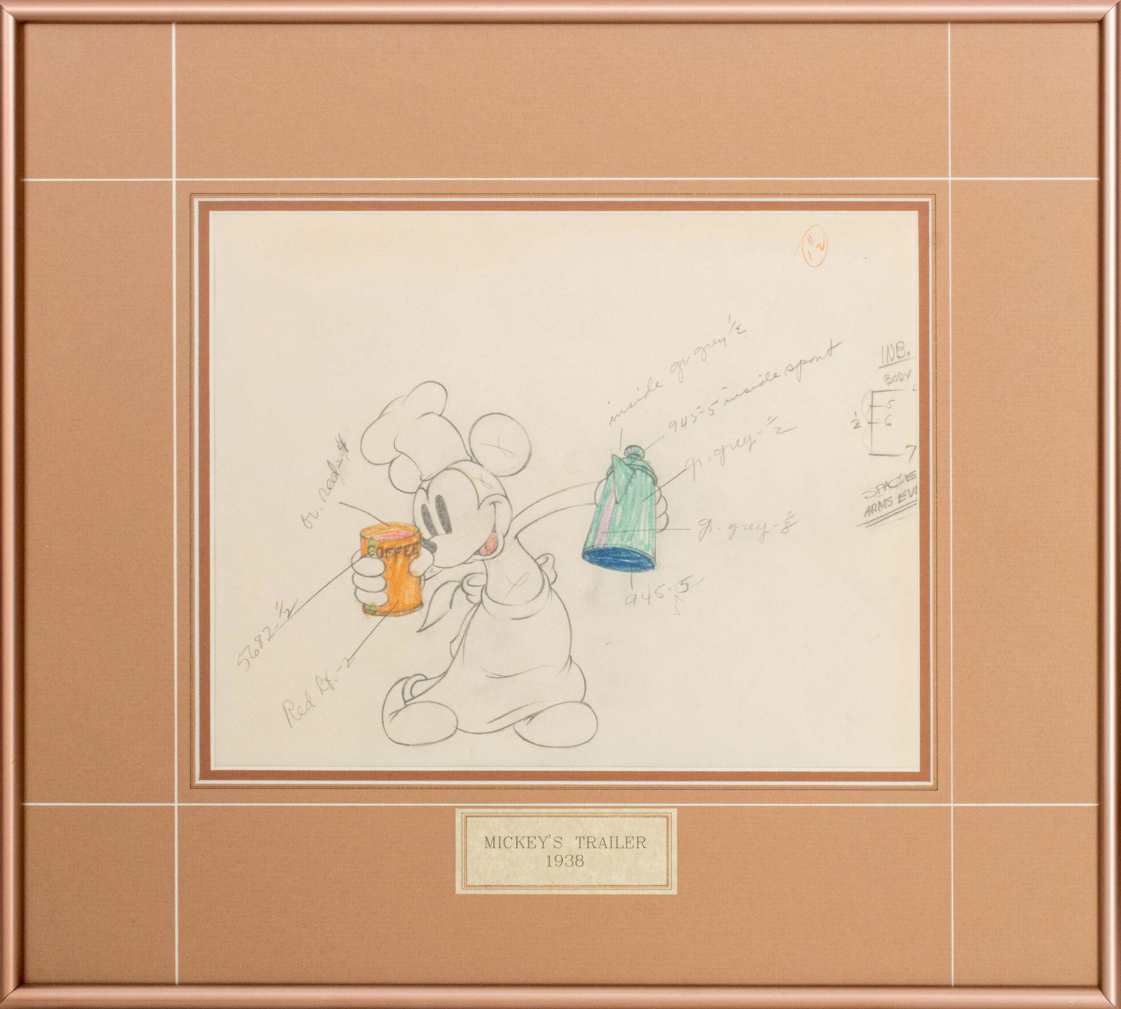 Mickey's Trailer Model Sheet Pencil & Graphite (1 of 10)