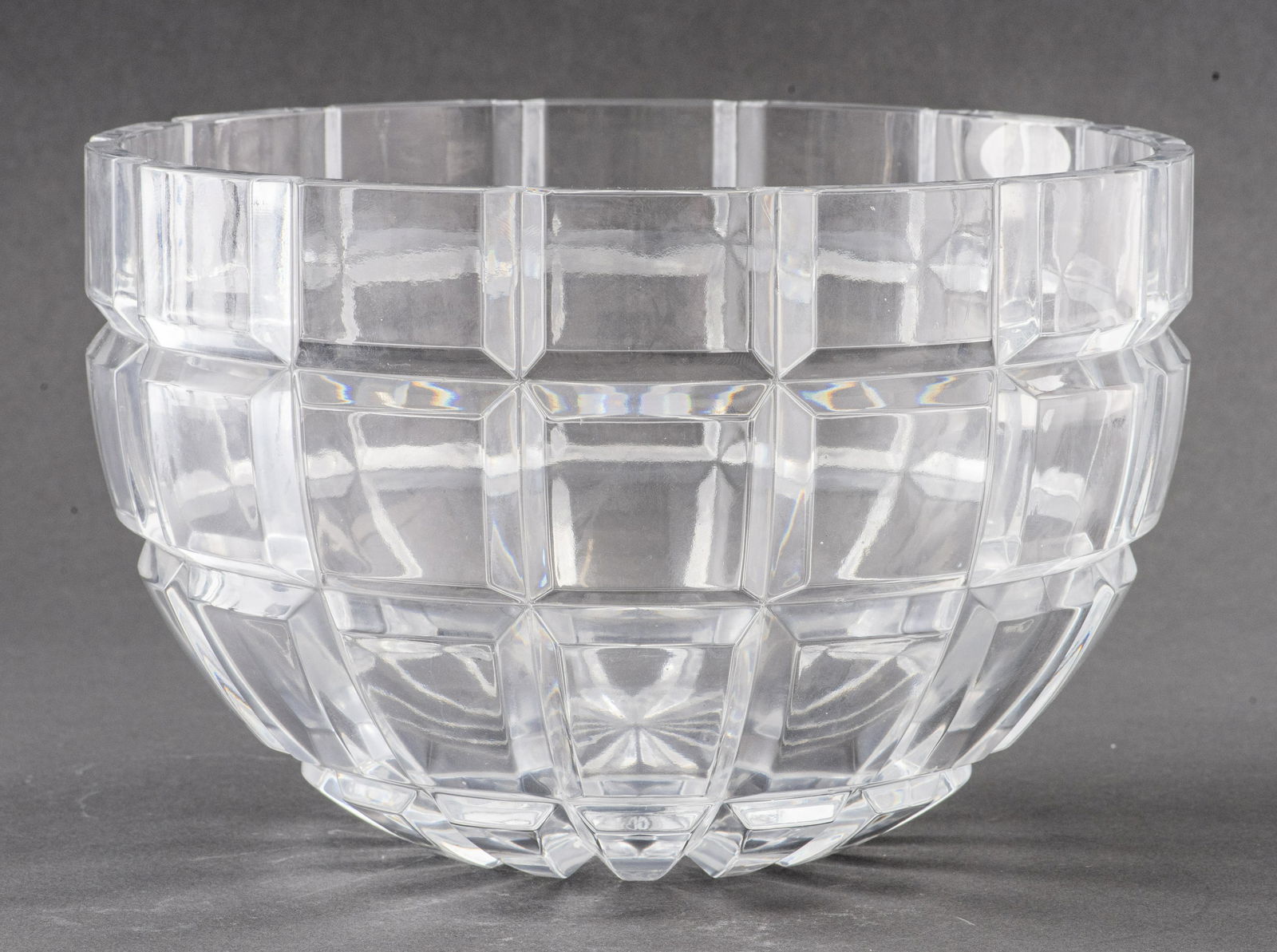 Large Block Cut Crystal Bowl (1 of 6)