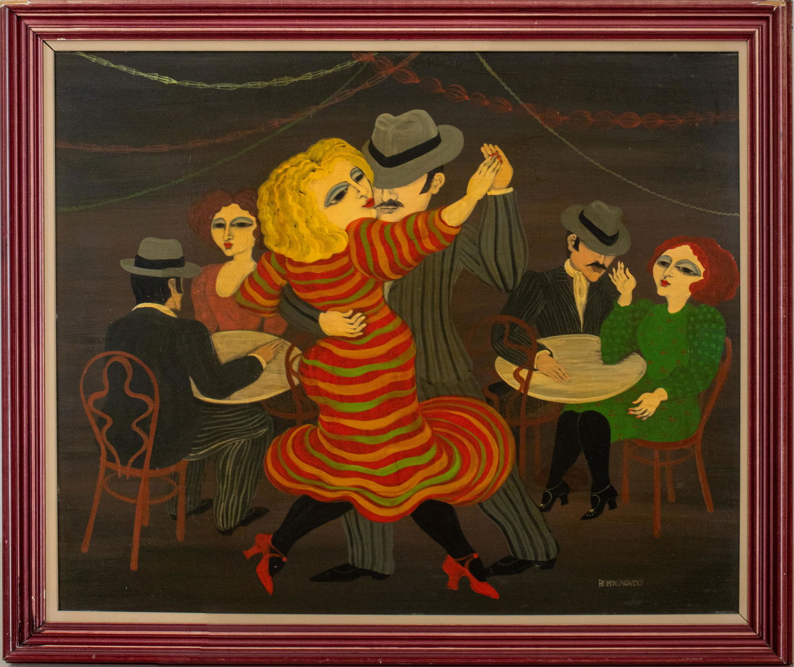 Carlos Perteagudo "El Tango" Acrylic on Masonite (1 of 10)