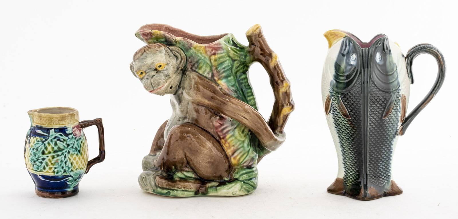 English Victorian Majolica Pitchers, 3 (1 of 11)