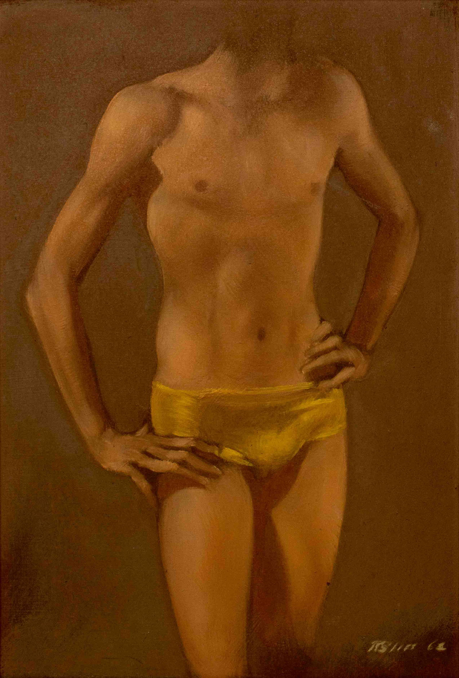Robert Bliss "Yellow Torso" Oil on Masonite (1 of 12)