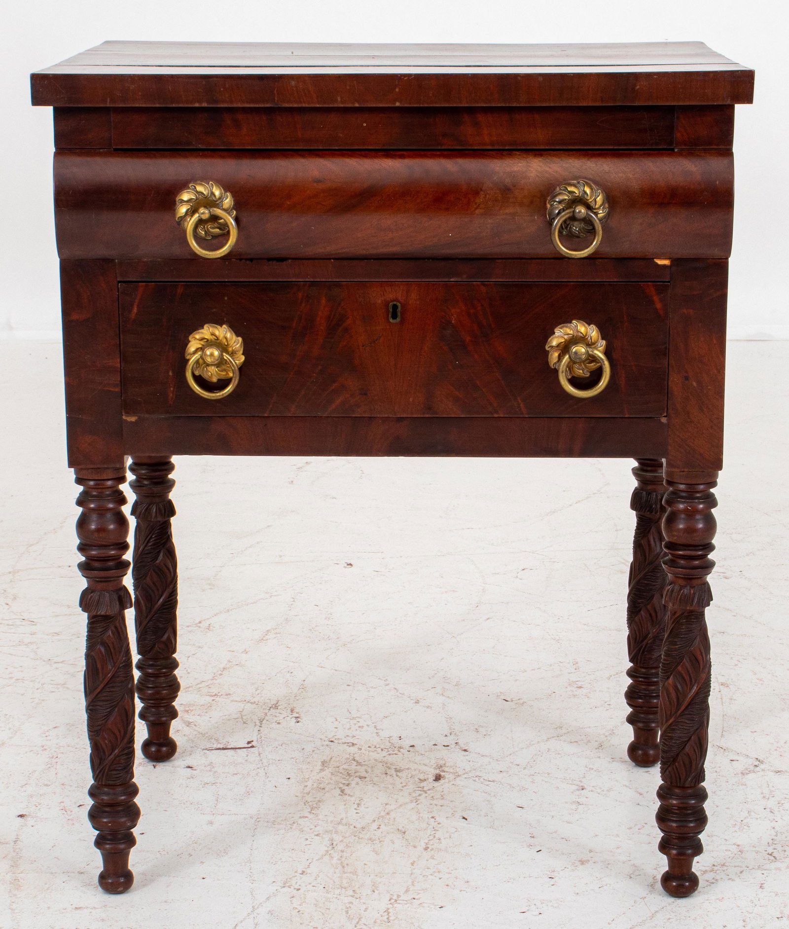 American Empire Two Drawer Side Table (1 of 9)