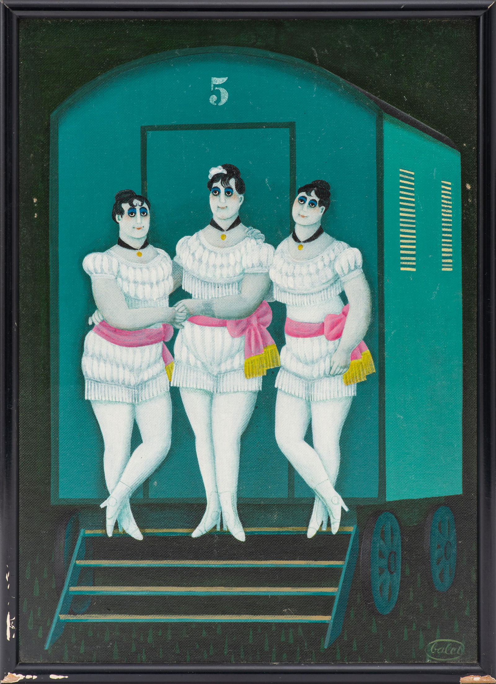 Jan Balet "Les Soeurs Foucart" Oil on Board (1 of 5)