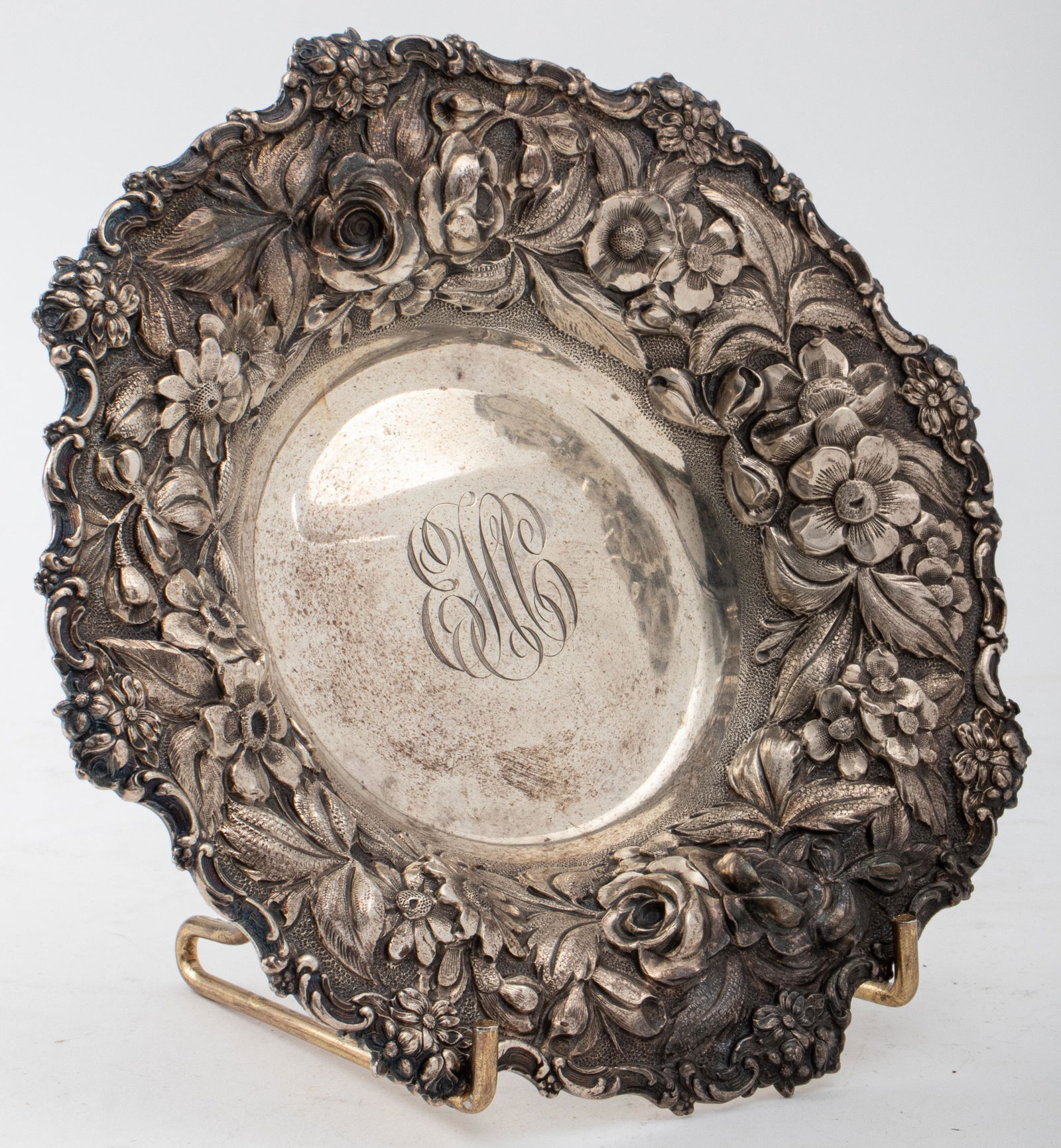 Stieff Sterling Floral Repousse Small Bowl (1 of 9)