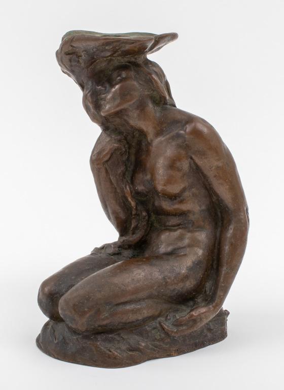 Roman Bronze Works Art Nouveau Candlestick, 1904 (1 of 9)