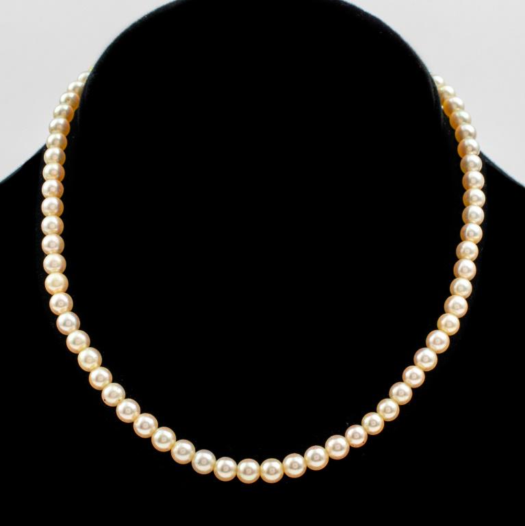 Vintage Mikimoto Akoya Pearl Necklace (1 of 4)