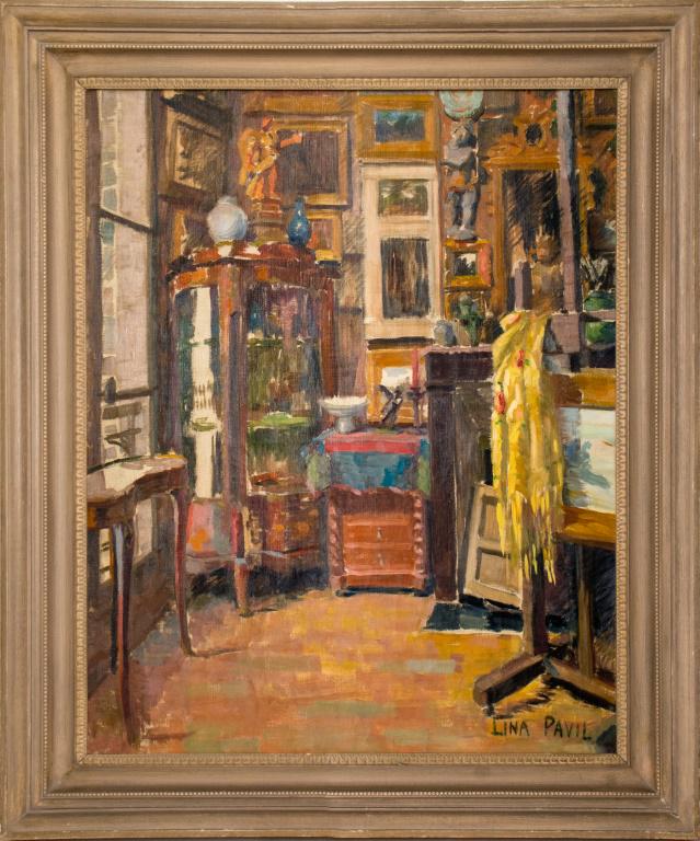 Lina Pavil "Interior Scene" Oil on Canvas (1 of 14)