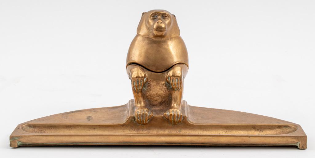 Art Deco Egyptian Revival Animalier Inkwell (1 of 13)