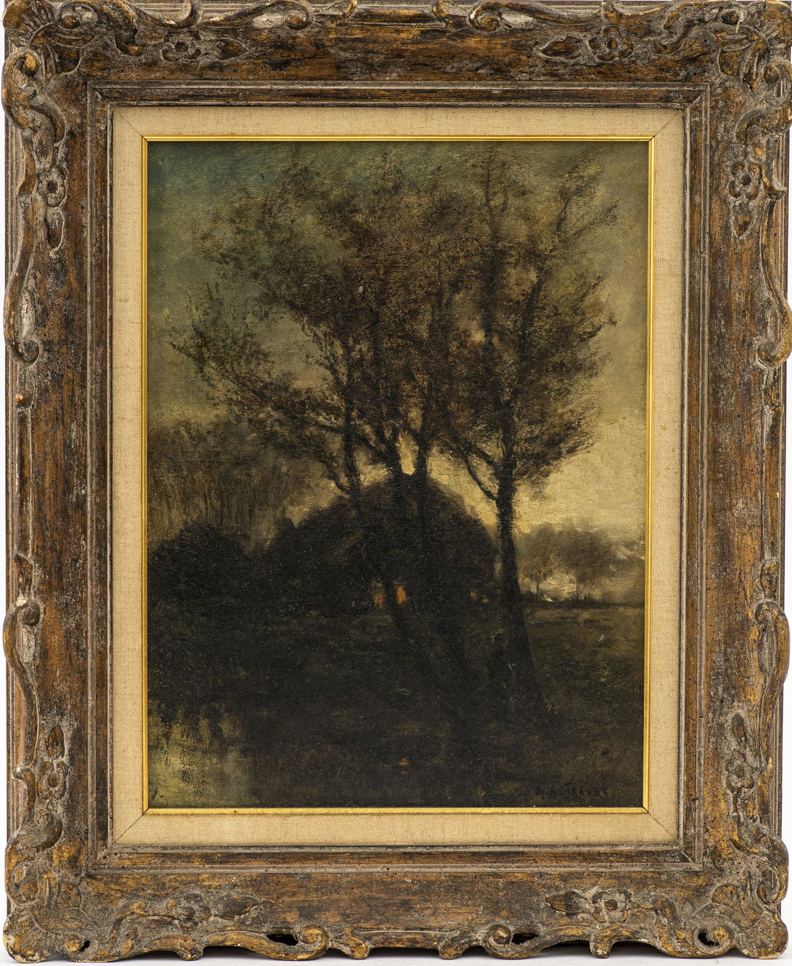 George A. Traver Landscape Oil on Canvas (1 of 7)