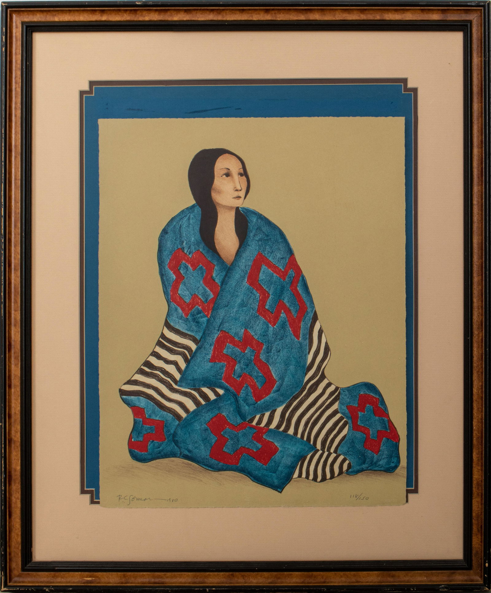 R.C. Gorman Native American Woman Lithograph (1 of 10)