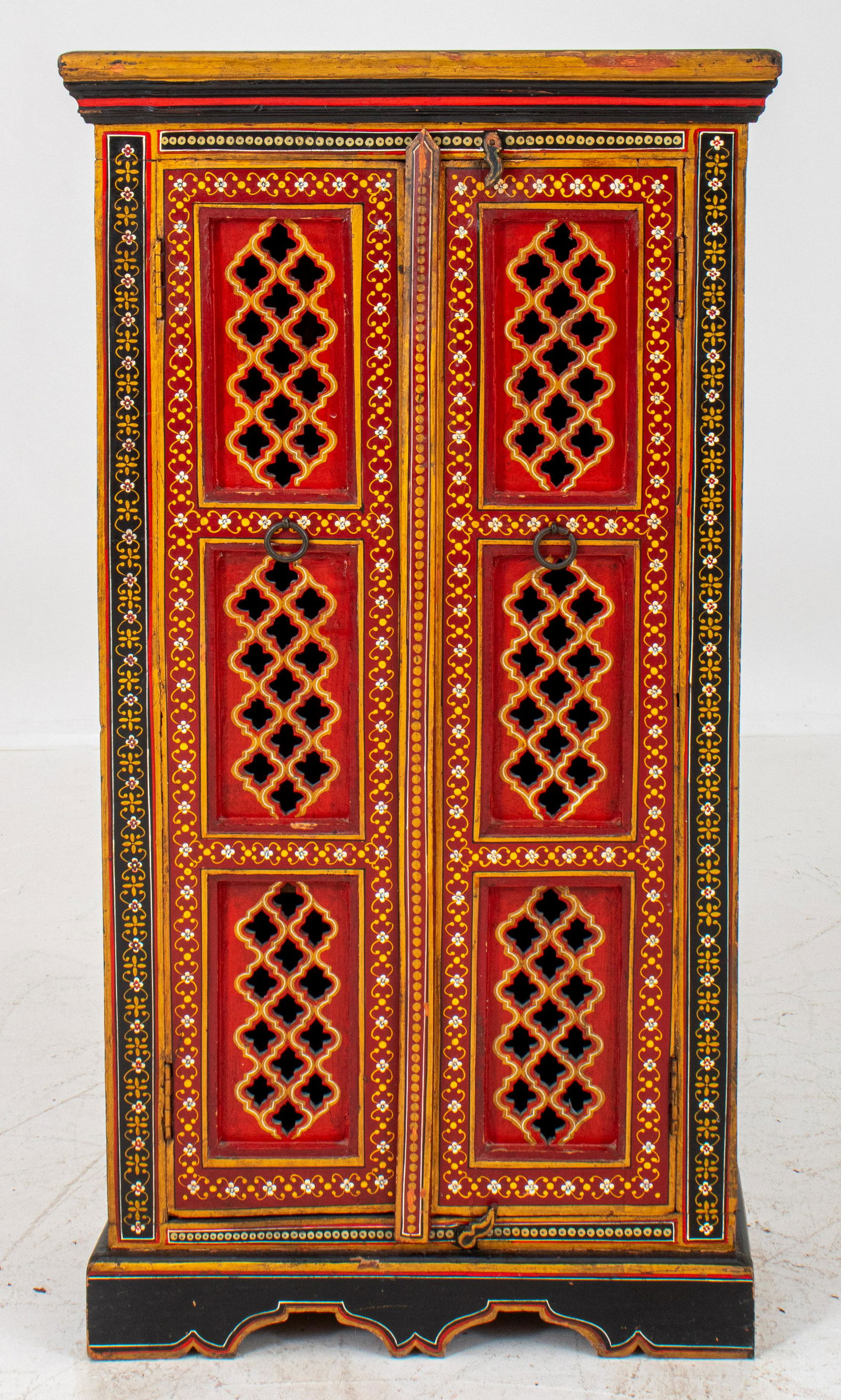 Indian Hand Painted Wooden Cabinet (1 of 15)