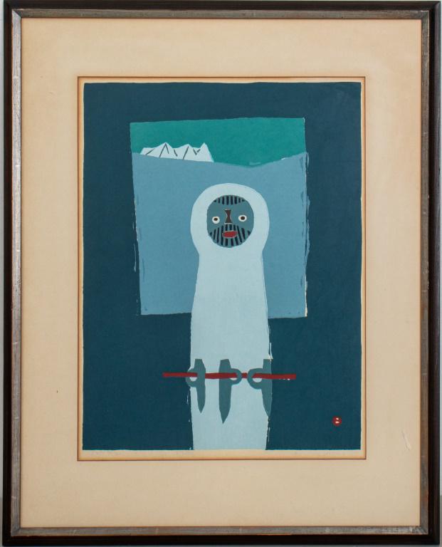 Umetaro Azechi "Mountaineer' Woodblock Print (1 of 11)