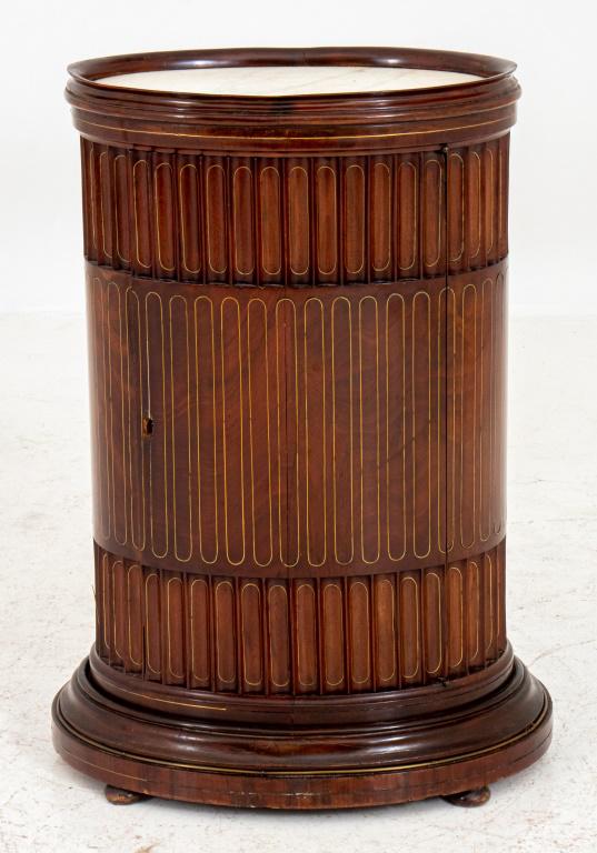 Neoclassical Fluted Columnar Pedestal Cabinet (1 of 11)